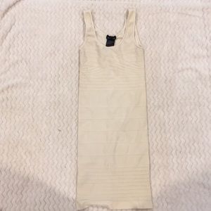 Bebe off white stretchy dress